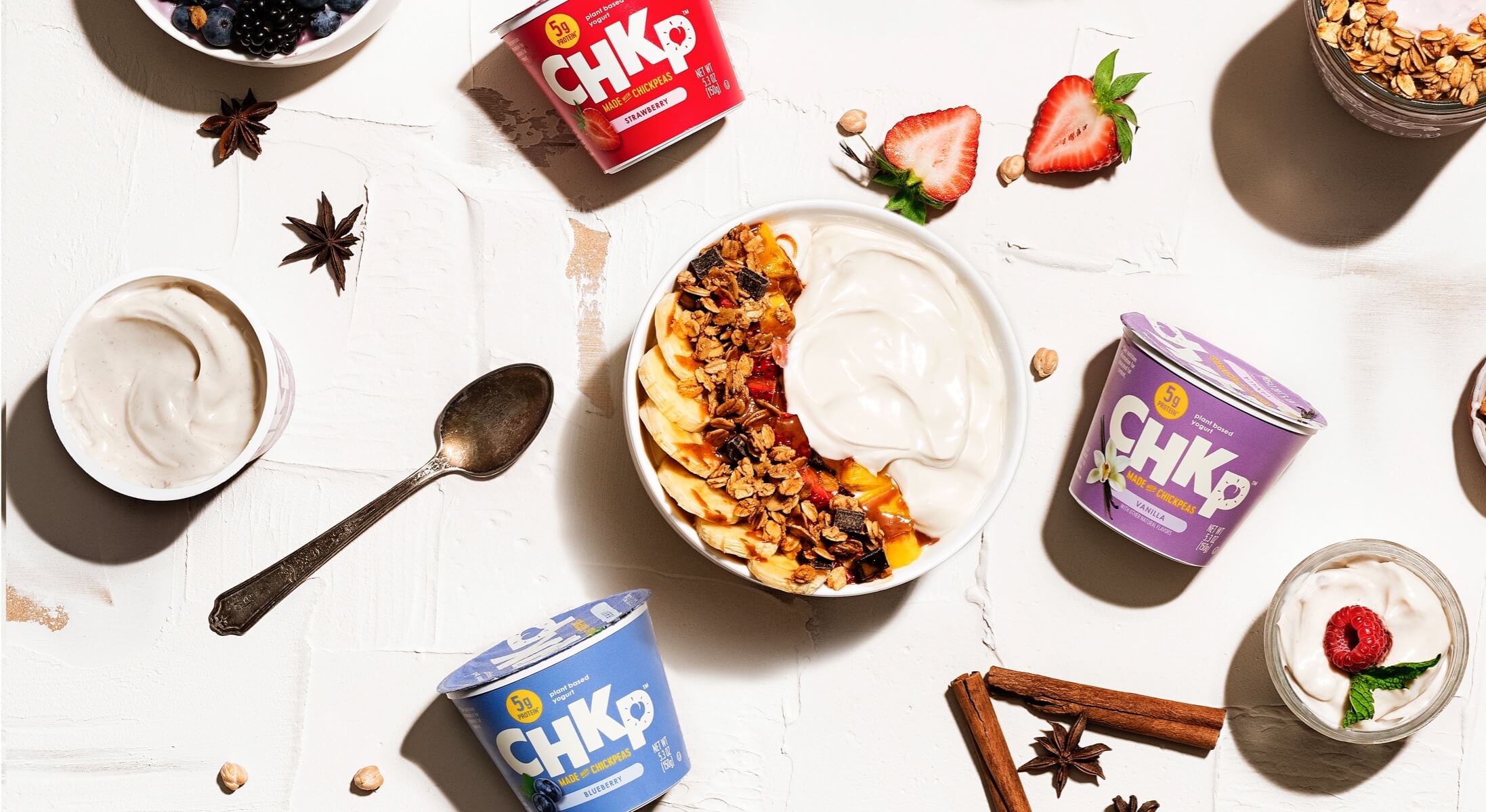 Smooth, creamy <br />plant-based yogurt <br />made from… chickpeas?